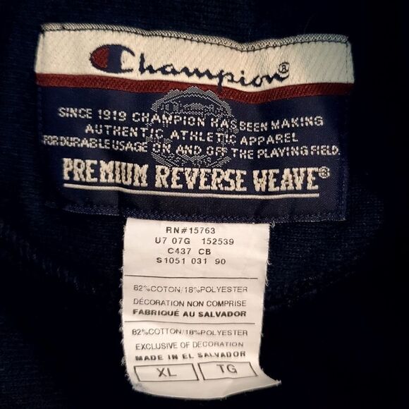 Champion Reverse Weave Reworked Hoodie Size XL - Picture 8 of 10